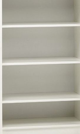 Wizard Tall Wide Bookcase White Painted