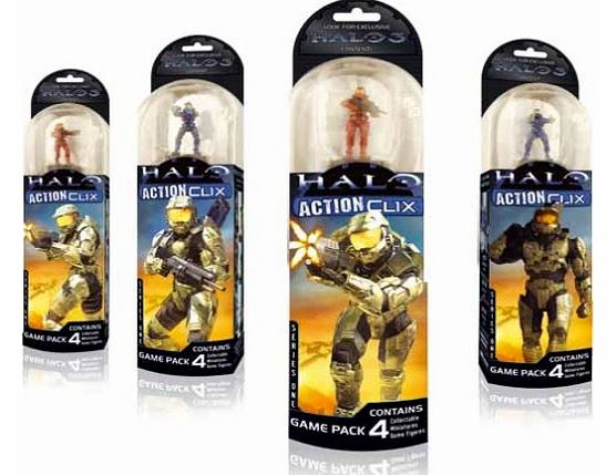 WizKids Pack of 4 Series 1 Figures - Halo Action Clix