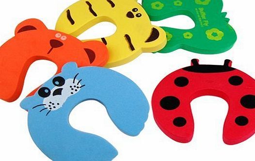 5x Baby Kids Door Jammer Finger Pinch Guard Child Toddler Infant Safety Protector Stopper Cute Animal Designs
