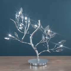Albero Glass and Chrome Table Lamp