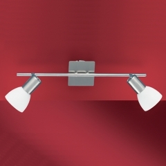 Angola Nickel Ceiling Light with 2 Spotlights