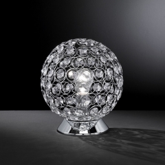 Holly Chrome Globe Shaped Table Lamp