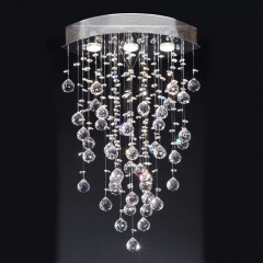 Lhasa Chrome and Crystal Ceiling Light Small