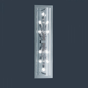 Michigan Modern Wall Light In Chrome With A Tube Shaped Clear Glass Shade