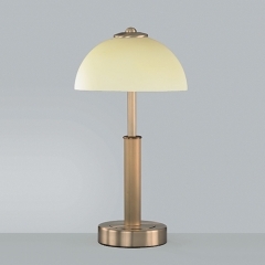 Pop Coloured Brass Table Lamp with Cream Shade