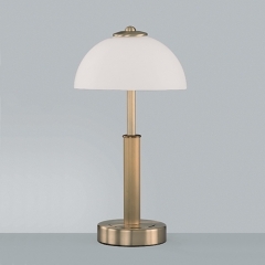 Pop Coloured Brass Table Lamp with White Shade