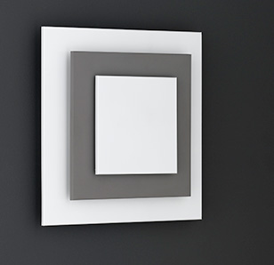 Sakai Modern White And Grey Square Wall Light