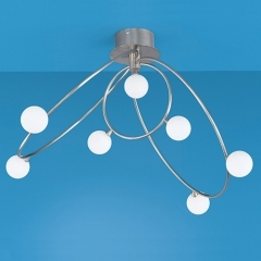 Sputnik Modern White Glass Ceiling Light
