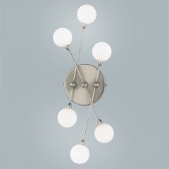 Sputnik Modern White Glass Wall Light