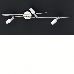 York Low Energy Nickel Ceiling Light with 3 Spots