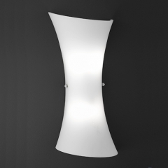 Zibo Large White Glass Wall Light