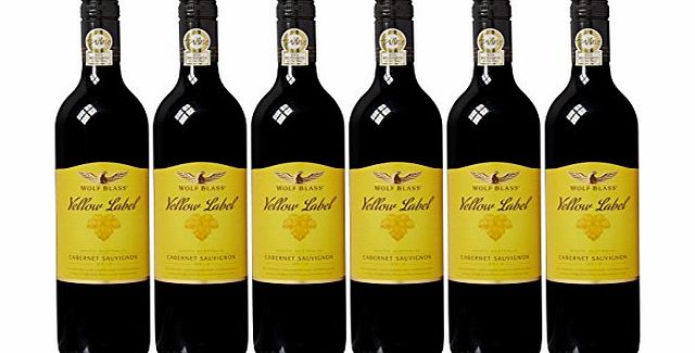Wolf Blass Yellow Label Cabernet Sauvignon Australian Red Wine (Case of 6)