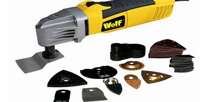 Wolf Oscillating Combo Multi Tool with Variable Speed Control Complete with Accessories All Supplied in Heavy Duty Tool Bag - It Cuts, It Saws, It Scrapes, It Sands and More