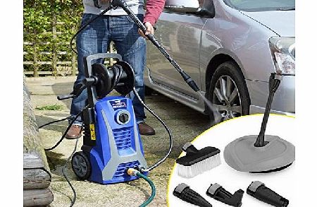 Pro Blaster 1 165BAR Pump 240v 2200W Power Pressure Washer with Accessories Including Patio Cleaner, Car Brush, High Pressure Hose Reel and Angled Nozzle for Vehicle and Gutter Cleaning