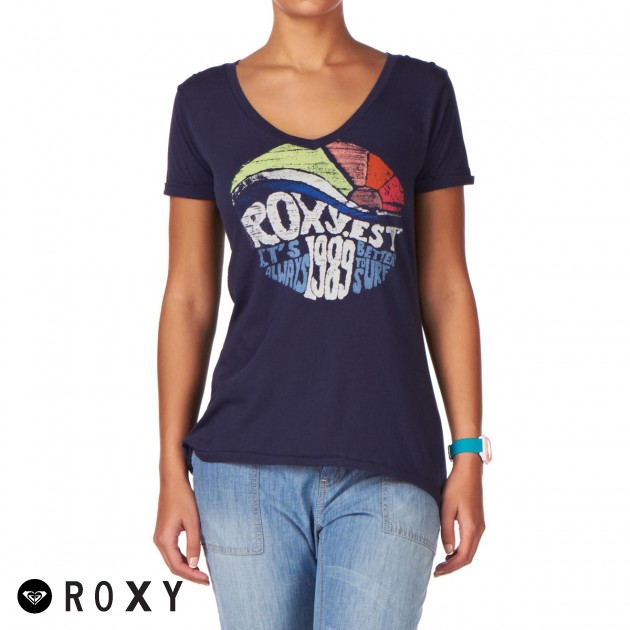 Roxy Baji Cali T-Shirt - Indigo