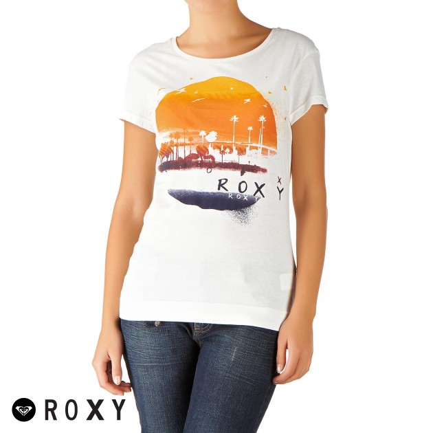 Roxy Circles Scene T-Shirt - Cream