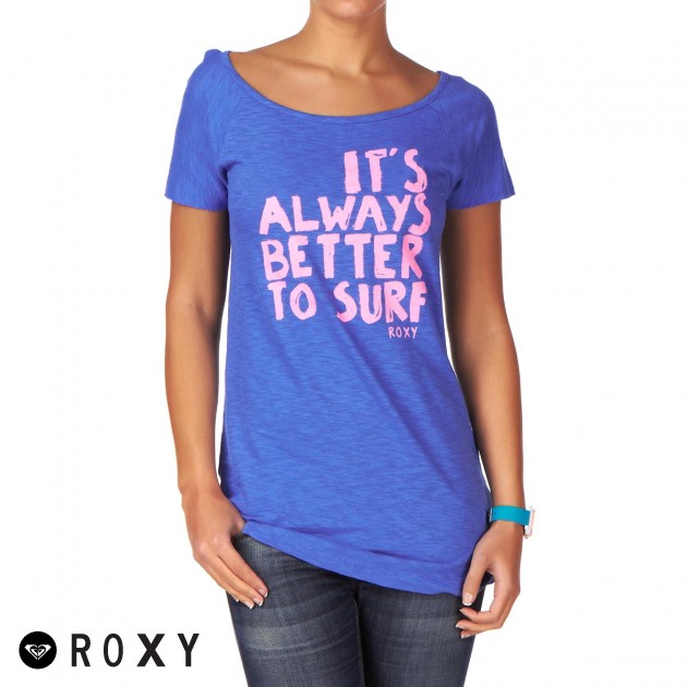 Roxy Neon World T-Shirt - Amparo Blue
