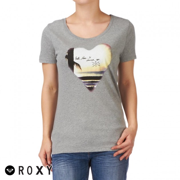Roxy North Shore T-Shirt - Light Heather