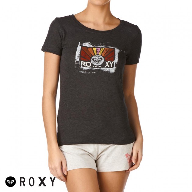 Roxy Run Run Lover T-Shirt - Graphite