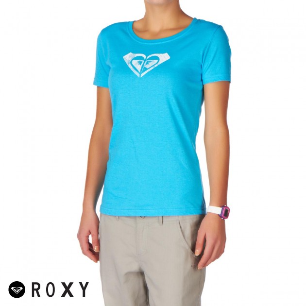 Roxy Scrapped T-Shirt - Neon Blue