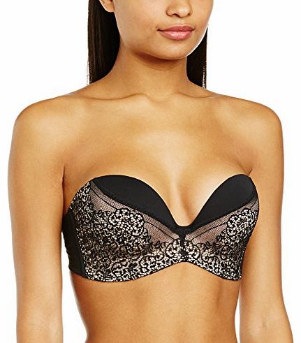 Womens Ultimate Strapless Lace Everyday Bra, Black, 34A