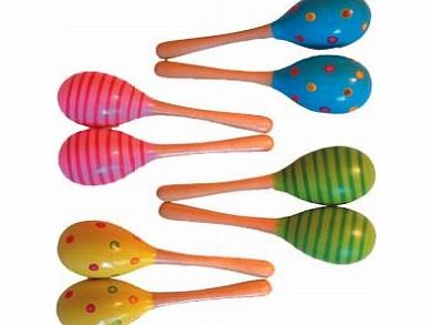 Wooden Toys Childrens Wooden Musical Instrument - Maracas Ages 3  - Wooden Toy