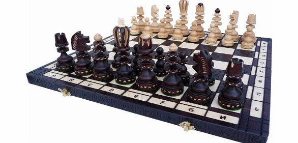 Woodeyland GIANT Hand Crafted Wooden DELUXE Chess 490 x 490 x 27 mm PROFESSIONAL Set