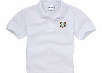 Woodhill School Unisex Polo Shirt with Logo, White