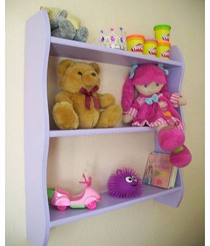 woodiquechic 70cm H Girls Purple Bedroom Shelves, Shelf, Bookcase, Toy Storage