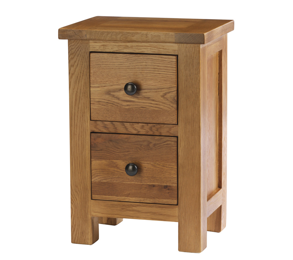 Woodland Oak 2 drawer bedside table
