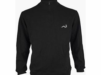 Woodworm 1/2 Zip Golf Sweater BLACK M