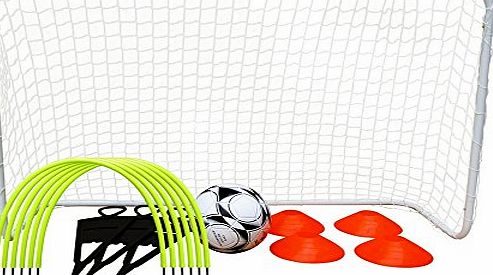 Woodworm Elite Football Goal Training Skills Set - Passing Arc, Defenders, Cones
