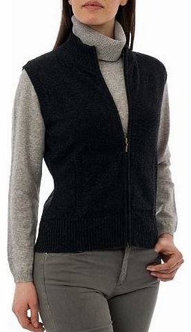 Woolovers Wool Overs Womens Lambswool Gilet Charcoal Large