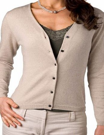 Woolovers Wool Overs Womens Silk amp; Cotton V Neck Cardigan Linen Extra Large