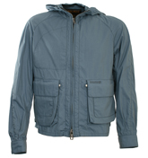 Blue Uphill Hooded Packaway Jacket