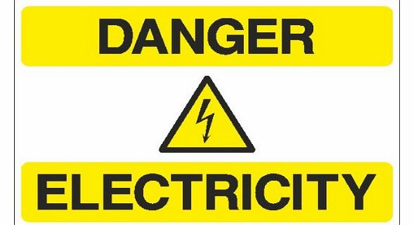 WOOTTON INDUSTRIES LIMITED 30cmx20cm Danger Electricity (Self Adhesive Sticker Label Sign)