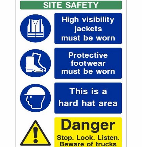 WOOTTON INDUSTRIES LIMITED 30cmx20cm Site Safety Information (2mm Plastic Sign)