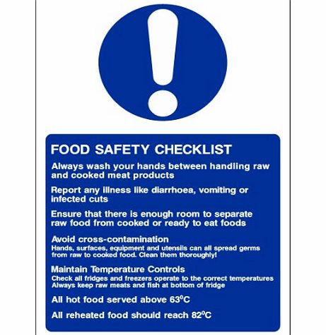WOOTTON INDUSTRIES LIMITED CLEARANCE 15 x Signs 200mmx133mm Food Safety (Self Adhesive Sticker Label Sign)