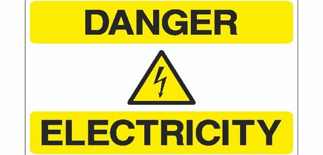WOOTTON INDUSTRIES LIMITED OFFER 200mmx133mm Danger Electricity (Self Adhesive Sticker Label Sign) VAT Invoice Supplied