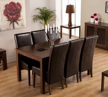 World Furniture Samba Large Rectangular Dining Set with 6 Chairs