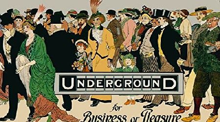 World of Art Vintage London Underground FOR BUSINESS AND PLEASURE c1913 250gsm Gloss Art Card A3 Reproduction Poster
