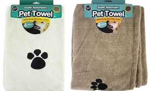 World of pets Super Soft Super Absorbent Quick Drying Microfiber Pet Towel 100cm x 65cm