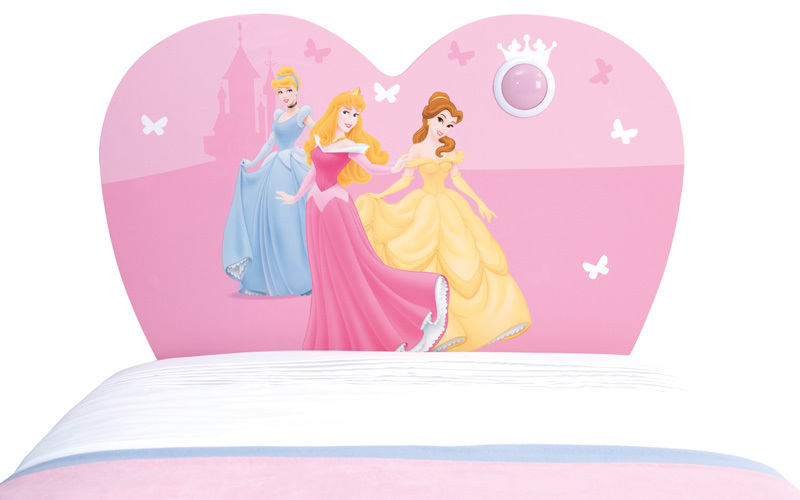 Disney Princess Night Light Headboard, Single