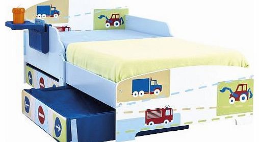 World s Apart Storytime Boys Trucks n Tractors Toddler Bed