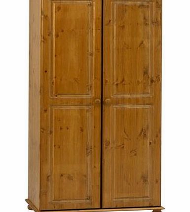 WorldStores Richmond Wardrobe - 2 doors, stained lacquer finish - Solid Pine