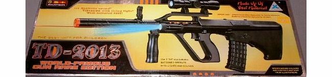 WORRIOR OF WORLD TD 2013 Toy Machine Gun lights sound and vibration box packed TD-2013