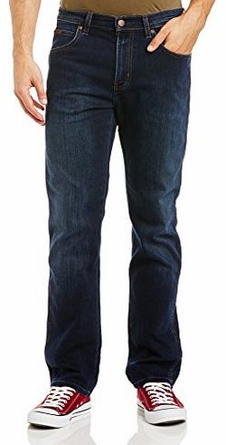 Wrangler Mens Arizona Stretch Straight Jeans, Blue/Black, W34/L32