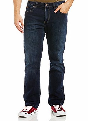 Wrangler Mens Arizona Stretch Straight Jeans, Blue/Black, W36/L32