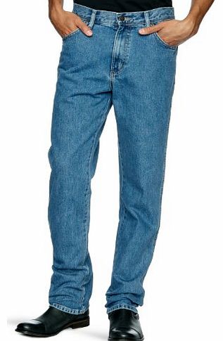 Wrangler Regular Fit Straight Mens Jeans Stonewash W38INxL30IN