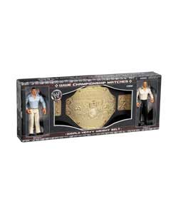 WWE Champs Belt and 2 Figures